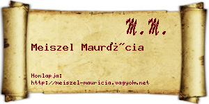 Meiszel Maurícia névjegykártya